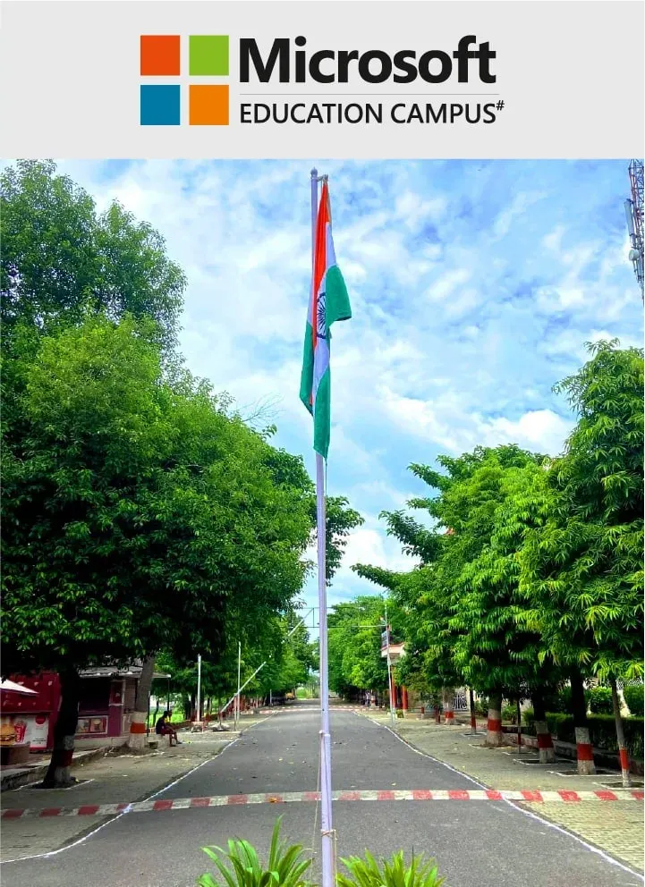 Flag hoisting ceremony on the Vishveshwarya campus