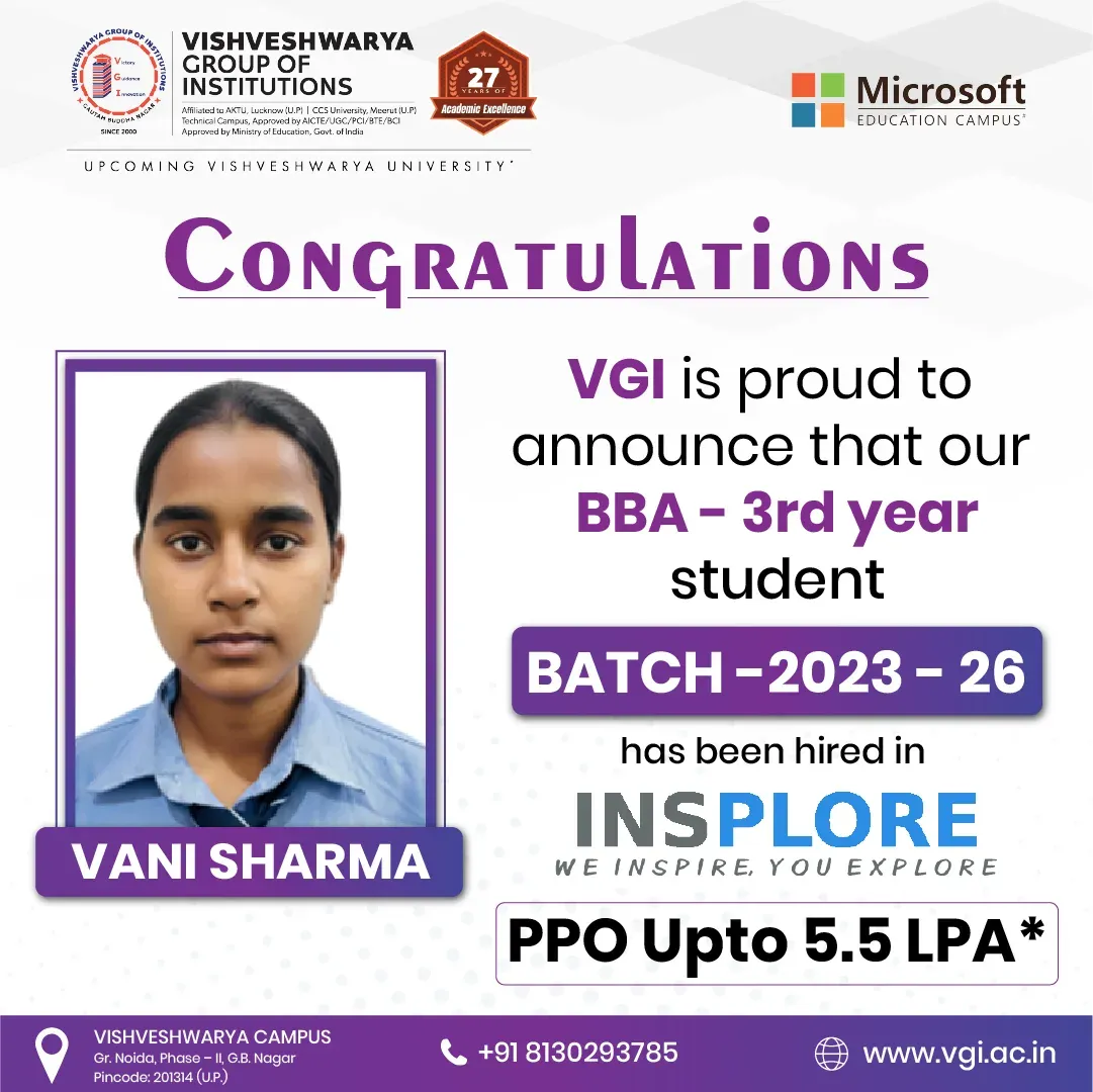 PGDM placement at Insplore Consultants