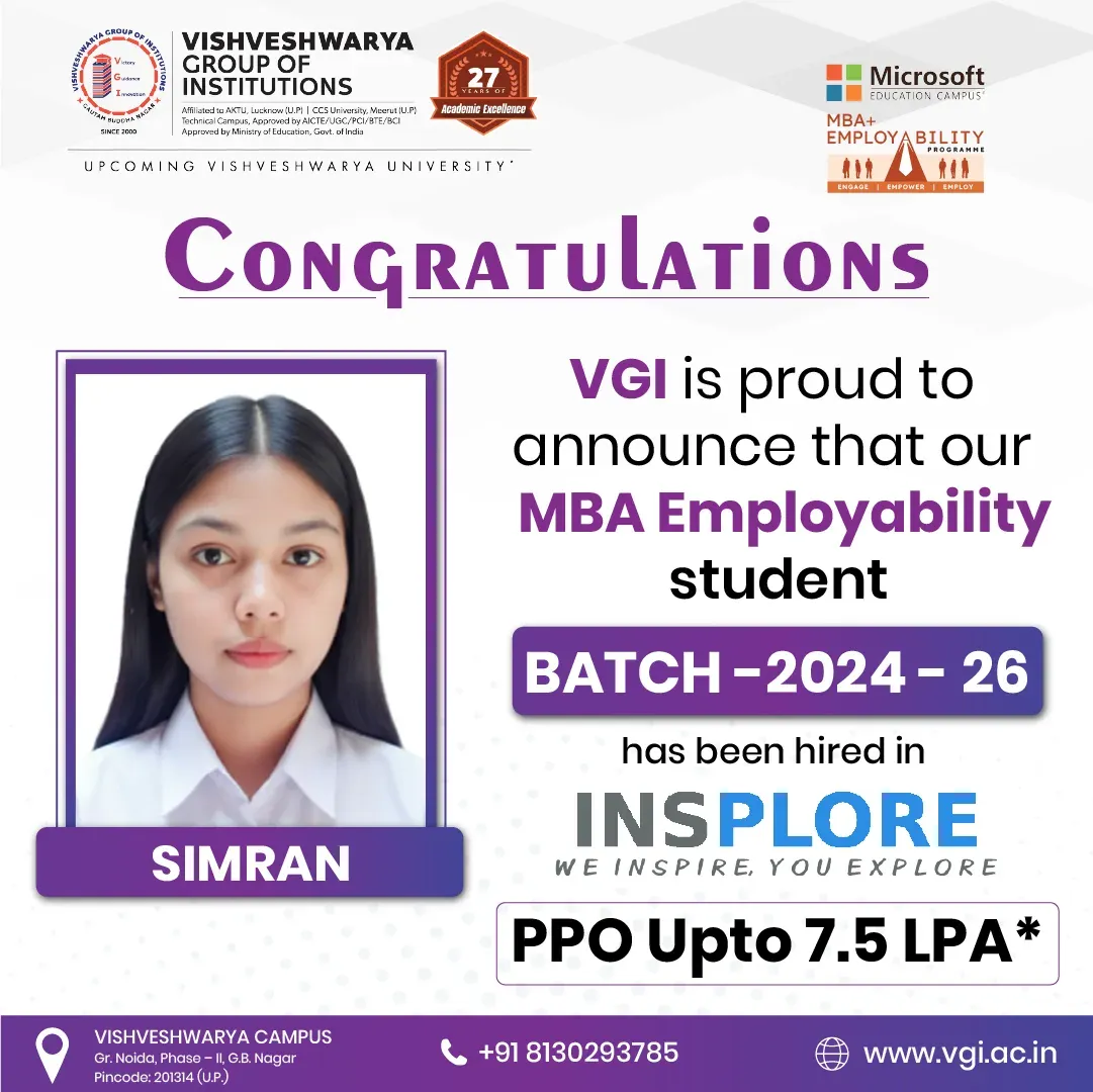 PGDM placement at Insplore Consultants