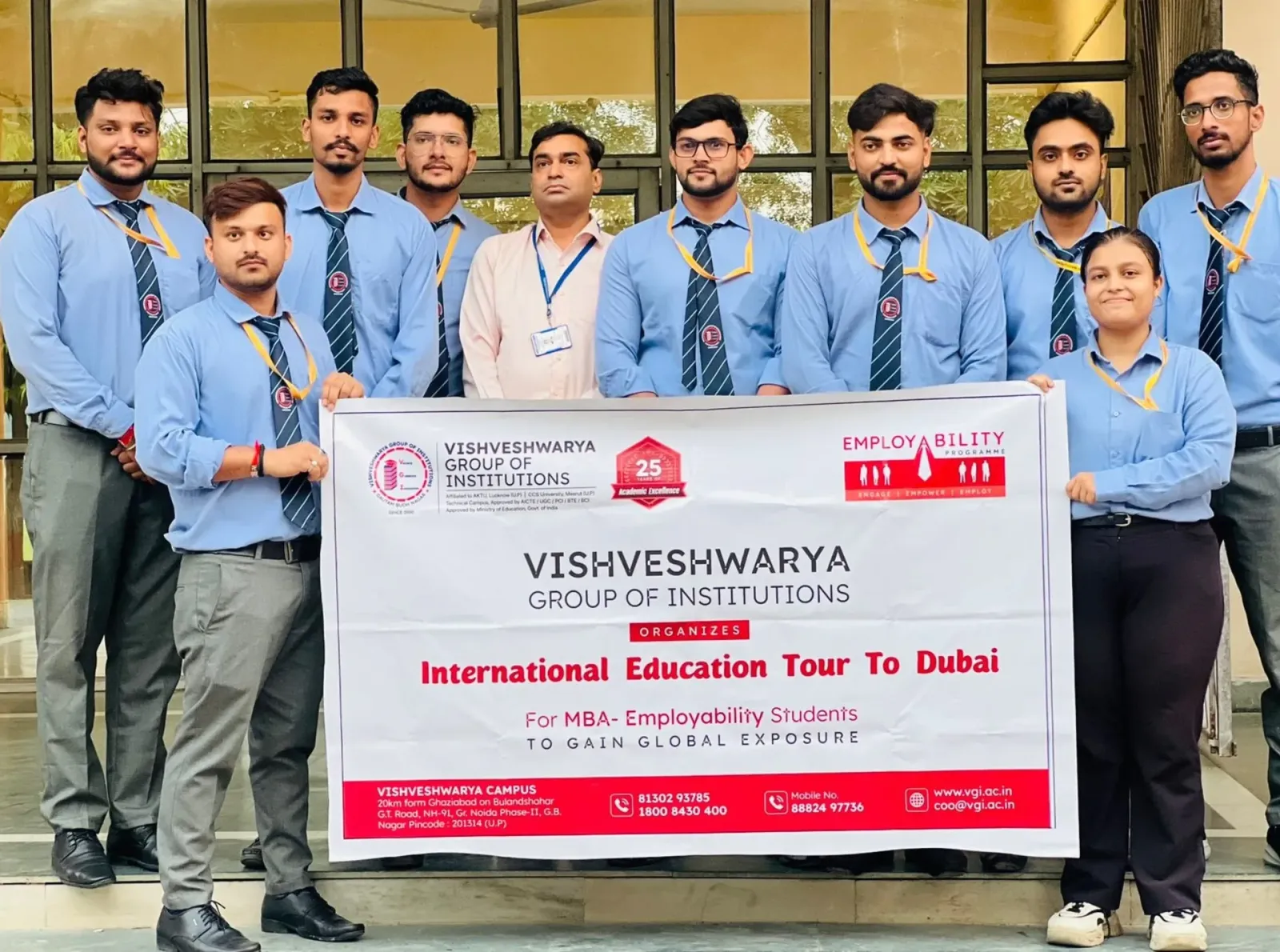 Dubai study tour group photograph